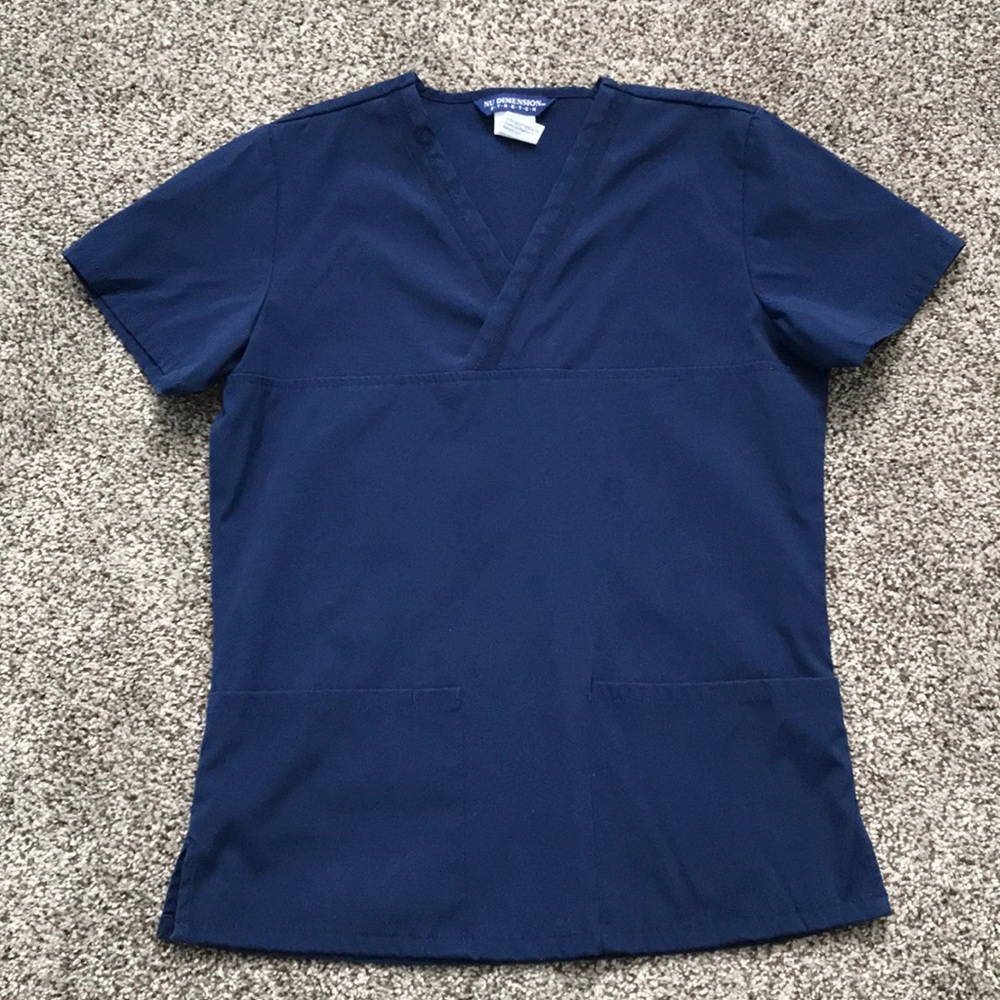 Uniform stretch scrub top navy